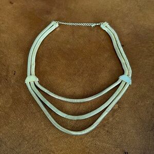 Gold Rope Design Costume Necklace